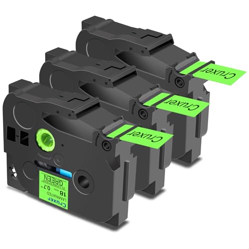 Cruxer 3er-Packung Kompatibel für Brother P-touch TZe-D41 Fluoreszierend Laminierte Bänder,Schwarz auf Grün 0,7'' 18mm x 5m Schriftband Ersatz für Brother PT-P710BTH PT-E550WVP PT-P700 PT-2500PC Cruxer 3er-Packung Kompatibel für Brother P-touch TZe-D41 Fluoreszierend Laminierte Bänder,Schwarz auf Grün 0,7'' 18mm x 5m Schriftband Ersatz für Brother PT-P710BTH PT-E550WVP PT-P700 PT-2500PC von Cruxer