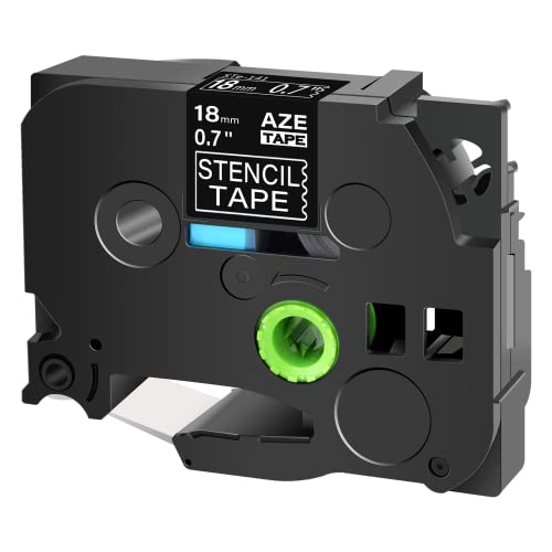 Schablonenband STe-141, kompatibel mit Brother P Touch Etikettendrucker, 18 mm, 3M, schwarz auf transparentem Schablonenband, elektrolytisches, chemisches Ätzen von Metallteilen für mobile PT-D450, von Cruxer
