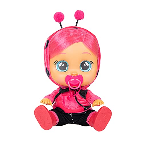 CRY BABIES Dressy Lady der Marienkäfer - Interaktive Spiel- & Funktionspuppe, die echte Tränen weint; mit bunten Haaren und an- ausziehbarer Kleidung - Geschenk Puppe für Kinder ab 2 Jahren von Cry Babies Magic Tears