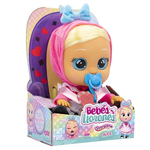 Cry Babies Storyland Alice – Interaktive Puppe, inspiriert von der berühmten Märchen, die aus echten Tränen, mit echtem Haar und einem Outfit für die Kleidung; Puppe für Kinder ab 2 Jahren von Cry Babies