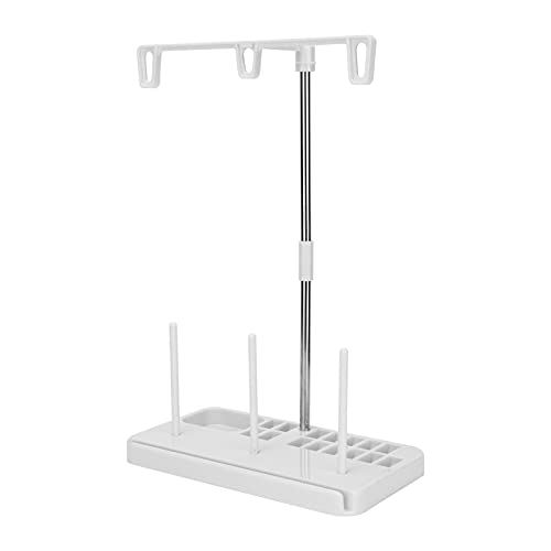 Cryfokt 3 Spulenhalter, Stabiler 3 Spulen -Rack -Halter Einfach zu Montieren Fadenhalter Ständer für Nähmaschinen für den Haushalt (Beige) von Cryfokt