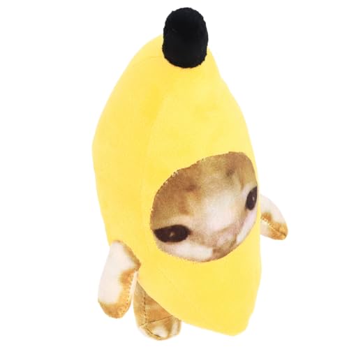Cryfokt Bananenkatze Plüschspielzeug, Stofftiere Spielzeug Dekorativ Innovativer Lustiger Cartoon für Geschenke (20 cm) von Cryfokt
