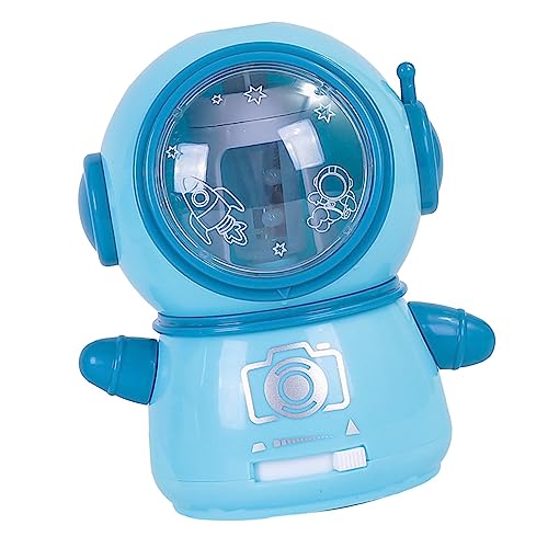 Cryfokt Bleistiftspitzer, Sicherer Süßer Raumfahrt -Spaceman Electric Stift Bleistiftspitzer Flexibel für Zuhause für Jungen (Blau Grün) von Cryfokt