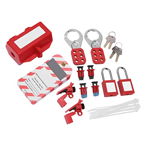 Cryfokt Electrical Lockout -Tagout -Kit mit Mittlerer Beutel, Vorhängescheln, Tasten, Steckerschlossbox, HaSps, Mittlere Klemme an Leistungsschalterschlössern, Leistu von Cryfokt