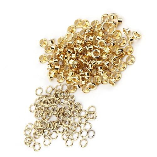 Cryfokt Leder -Loch -Loch Set, Lederhandwerk Nieten Ösen, 100 Stück (GOLD) von Cryfokt