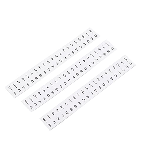 Cryfokt Schlüsselklavieraufkleber, Musikdekoration von Musik Hochadhäsion Kalimba Notebook -Aufkleber Bequem für Übung 5 X 0,7 Zoll (WHITE) von Cryfokt