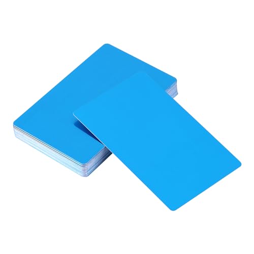 Cryfokt -Visitenkarte, Reibungslose Business Visitenkarte DIY Geschenkkarte Blank Aluminiumlegierung Blanker für Büro (BLUE) von Cryfokt
