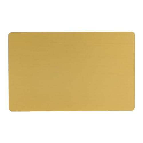 Cryfokt -Visitenkarte, Reibungslose Business Visitenkarte DIY Geschenkkarte Blank Aluminiumlegierung Blanker für Büro (YELLOW) von Cryfokt
