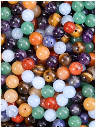 CrystalTears Perlen zum Auffädeln 8mm 100 Stück 7 Chakra Steine Lose Runde Edelsteinperlen mit Loch Perlen für Armbänder Halsketten DIY Schmuckherstellung CrystalTears Perlen zum Auffädeln 8mm 100 Stück 7 Chakra Steine Lose Runde Edelsteinperlen mit Loch Perlen für Armbänder Halsketten DIY Schmuckherstellung von CrystalTears