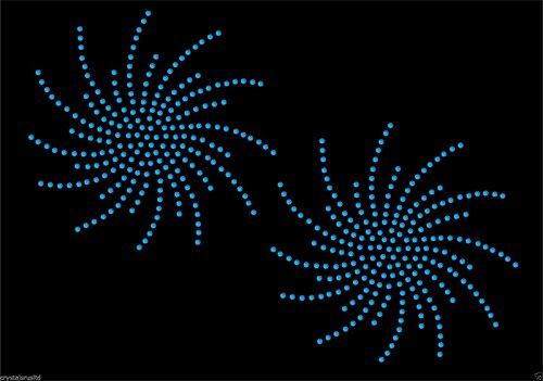 2 x 12 cm Kleine Spirale Eisen auf Strass Transfer Kristall T-Shirt Aufnäher blau 2 x 12 cm Kleine Spirale Eisen auf Strass Transfer Kristall T-Shirt Aufnäher blau von CrystalsRus