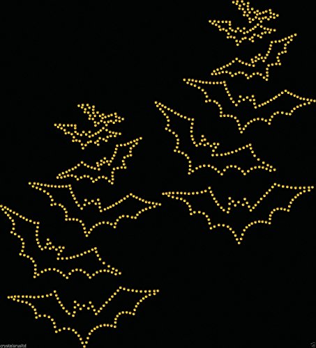 Bügelbild, Motiv: Fledermäuse, Strasssteine, 12 Stück gold von CrystalsRus