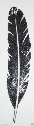 CrystalsRus Stoff Pailletten Glitzer Feder zum Aufbügeln schwarz CrystalsRus Stoff Pailletten Glitzer Feder zum Aufbügeln schwarz von CrystalsRus