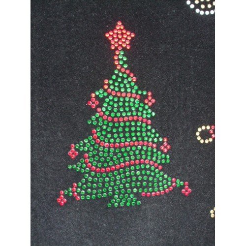 Glitzer-Schneeflocken zum Aufbügeln, 5,1 cm groß, 2 Packungen, 12 Stück Christmas Tree von CrystalsRus