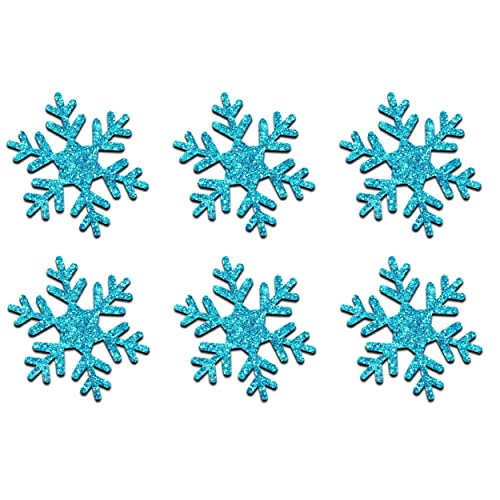 Glitzer-Schneeflocken zum Aufbügeln, 5 Packungen, 2,5 cm, 30 Stück blau von CrystalsRus