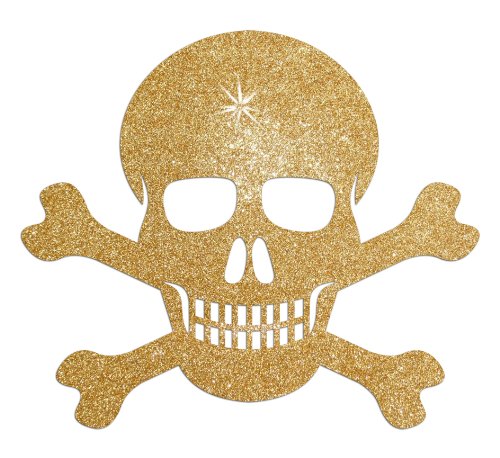 Glitzer-Totenkopf, Knochen, 15,2 cm, Aufnäher zum Aufbügeln gold Glitzer-Totenkopf, Knochen, 15,2 cm, Aufnäher zum Aufbügeln gold von CrystalsRus