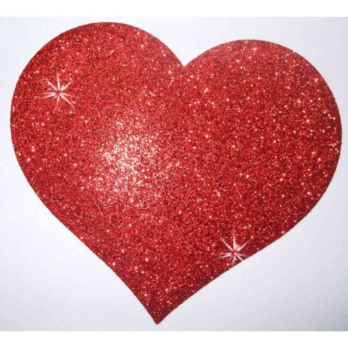Stoff Glitzer 10,2 cm Herz rot zum Aufbügeln Craft Dance Kostüm Patch-T-Shirt Transfer Stoff Glitzer 10,2 cm Herz rot zum Aufbügeln Craft Dance Kostüm Patch-T-Shirt Transfer von CrystalsRus