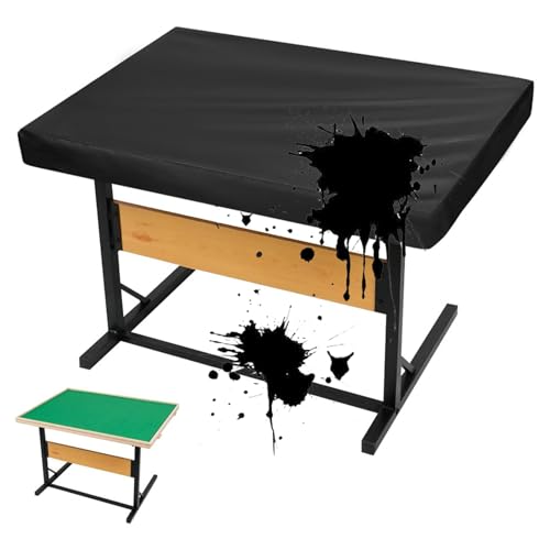 Abdeckung für Puzzletisch , Staubdicht Schutzhülle für Puzzlebrett mit Verstellbarer Kordelzug，Wasserdicht Abdeckplane für Zeichentisch mit Aufbewahrungstasche(Size:210D：92*69*20cm,Color:schwarz) von Crysterris