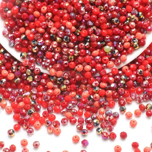 100 Stück 8 mm mehrfarbige facettierte Kristall-Briolette-Glasperlen für Schmuckherstellung, Rondelle-Abstandshalter mit Loch 100 Stück 8 mm mehrfarbige facettierte Kristall-Briolette-Glasperlen für Schmuckherstellung, Rondelle-Abstandshalter mit Loch von CrzBeadss