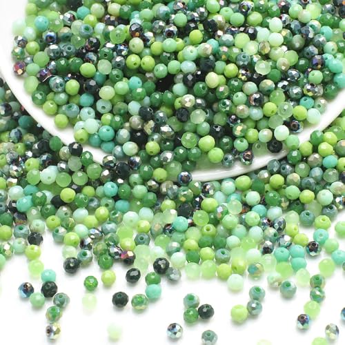 200 Stück 6 mm mehrfarbige facettierte Kristall-Briolette-Glasperlen für Schmuckherstellung, Rondelle-Abstandshalter mit Loch 200 Stück 6 mm mehrfarbige facettierte Kristall-Briolette-Glasperlen für Schmuckherstellung, Rondelle-Abstandshalter mit Loch von CrzBeadss