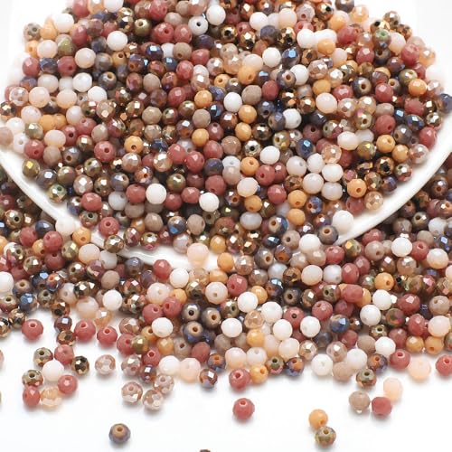 200 Stück 6 mm mehrfarbige facettierte Kristall-Briolette-Glasperlen für Schmuckherstellung, Rondelle-Abstandshalter mit Loch 200 Stück 6 mm mehrfarbige facettierte Kristall-Briolette-Glasperlen für Schmuckherstellung, Rondelle-Abstandshalter mit Loch von CrzBeadss