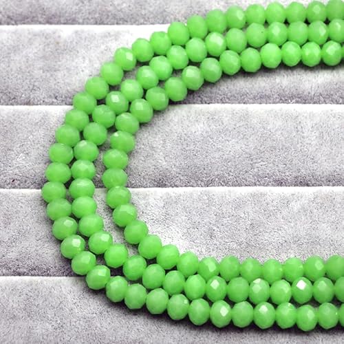 Briolette-Glasperlen zur Schmuckherstellung, 8 mm, facettierte Kristallperlen für Armbänder, runde grüne Glasperlen, Großpackung für Handwerk, Weinanhänger, Windspiele, Sonnenfänger, 265 Stück Briolette-Glasperlen zur Schmuckherstellung, 8 mm, facettierte Kristallperlen für Armbänder, runde grüne Glasperlen, Großpackung für Handwerk, Weinanhänger, Windspiele, Sonnenfänger, 265 Stück von CrzBeadss