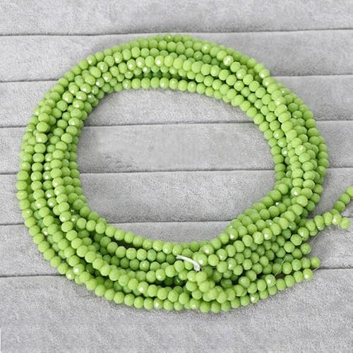 Briolette-Glasperlen zur Schmuckherstellung, 8 mm, facettierte Kristallperlen für Armbänder, runde grüne Glasperlen, Großpackung für Handwerk, Weinanhänger, Windspiele, Sonnenfänger, 265 Stück von CrzBeadss