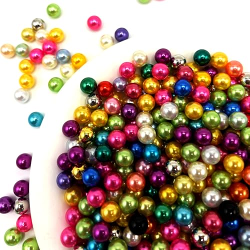 CrzBeadss Bastelperlen ohne Loch, bunte Perlen zum Basteln, 8 mm große Perlen für DIY, Tischstreuung, Zuhause, Hochzeit, Geburtstagsfeier, Heimdekoration, Hochzeit, Geburtstagsparty, 400 Stück von CrzBeadss