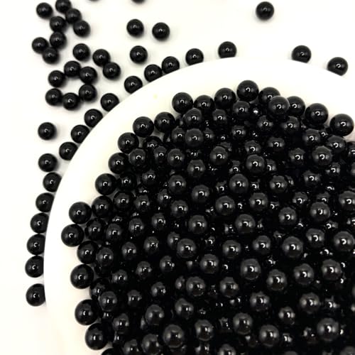 CrzBeadss Perlen ohne Löcher, schwarze Perlen zum Basteln, 8 mm, runde Perlen für DIY, Tischstreuung, Zuhause, Hochzeit, Geburtstagsfeier, Heimdekoration, Hochzeit, Geburtstagsfeier, 400 Stück CrzBeadss Perlen ohne Löcher, schwarze Perlen zum Basteln, 8 mm, runde Perlen für DIY, Tischstreuung, Zuhause, Hochzeit, Geburtstagsfeier, Heimdekoration, Hochzeit, Geburtstagsfeier, 400 Stück von CrzBeadss