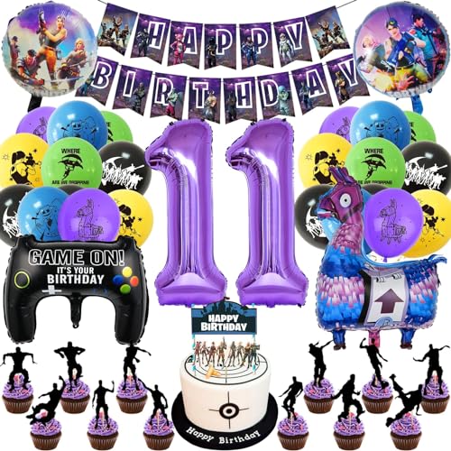 35 Pcs Video Spiel Geburtstagsfeier, Game Party Luftballon, Videospiel Geburtstagsdeko Set für Junge Kindergeburtstag Deko, Play Geburtstagsbanner Folienballon und Hintergrund von Crzyplea
