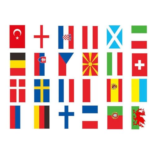 24 Country Flags Banner 2021 Europäische Fußballmeisterschaft Bunting Hanging Decor klein 24 Country Flags Banner 2021 Europäische Fußballmeisterschaft Bunting Hanging Decor klein von Csafyrt
