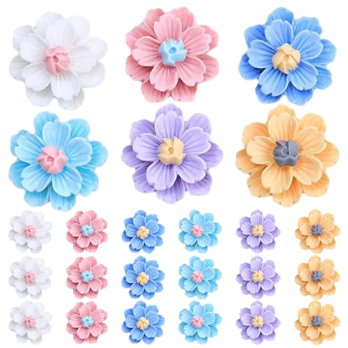 24pcs Blumencupcake Topper, farbenfrohe Harz Blumenform Cupcake Toppers für Dekorationszubehör, zum Geburtstag von Kindern, Themenparty, Hochzeit 24pcs Blumencupcake Topper, farbenfrohe Harz Blumenform Cupcake Toppers für Dekorationszubehör, zum Geburtstag von Kindern, Themenparty, Hochzeit von Csafyrt