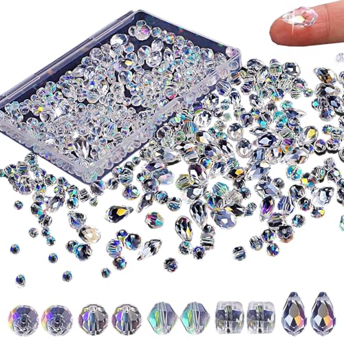 800pcs Glasperlen, mehrfacettierte Kristallperlen mit verschiedenen Formen, perfekt für DIY -Kunsthandwerk, Halskette, Armband, Ohrring -Kit 800pcs Glasperlen, mehrfacettierte Kristallperlen mit verschiedenen Formen, perfekt für DIY -Kunsthandwerk, Halskette, Armband, Ohrring -Kit von Csafyrt