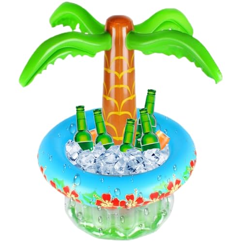 Csafyrt Aufblasbarer Palmenkühler 18x25,6 Zoll Cartoon Hochleistungsblasbarer Kühler mit versiegeltem Ventil, lebendiger verdickter Sommerpalmenkühler für Strandpool -Party von Csafyrt