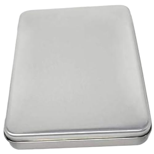 Blechschachtel, Blechplatten -Metallbox mit Scharnierdeckeln, 7x4x0.6 Rechteckiger leerer Blechbehälter Silberlager für Karten, Handwerk, Schmuck, Stift, Radiergummi, Pille, Süßigkeiten organisieren von Csafyrt