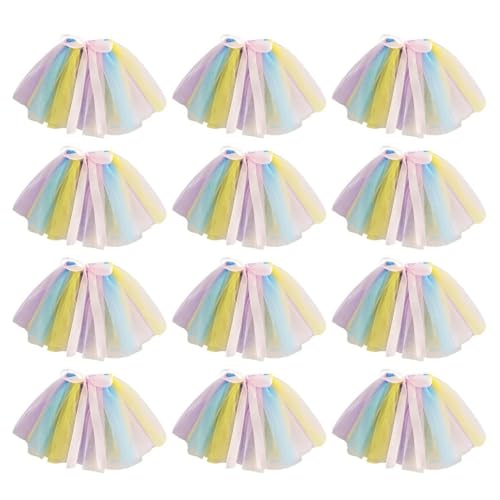 Csafyrt 12pcs Tüll Tisch Rock Weinflaschenabdeckungen Verstellbarer Mini -Tüllrock für Hochzeit Babyparty Ballett Geburtstagsfeier Dekorationen von Csafyrt