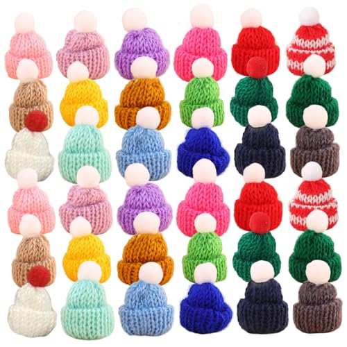 Csafyrt 150pcs Mini Strickhüte Weihnachten Mini -Strick -Puppenhüte nie von Csafyrt
