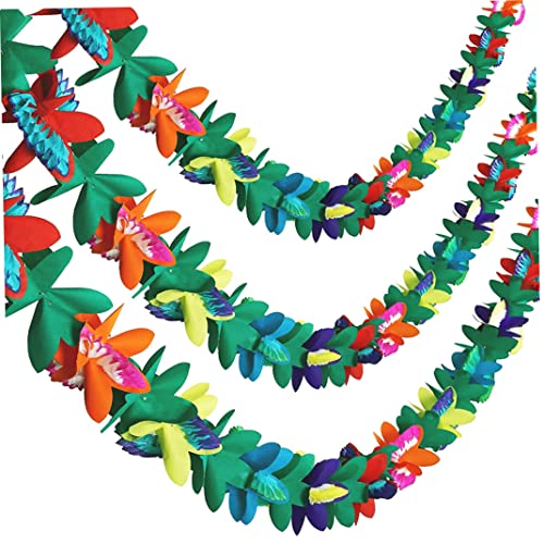 Csafyrt 3 Pack Tropische Papierblume Girlande Dekorationen Tissue Blumenbanner für hawaiianische Luau Sommer Tiki Bar Csafyrt 3 Pack Tropische Papierblume Girlande Dekorationen Tissue Blumenbanner für hawaiianische Luau Sommer Tiki Bar von Csafyrt
