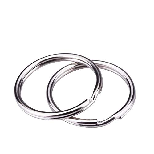 Keyrings 100 PCs Keyrings Bulk Split Ringe kleine Schlüsselringe Bulk Schlüsselbundringe für Schlüsselorganisation DIY Crafts Keyrings 12mm Silber von Csafyrt