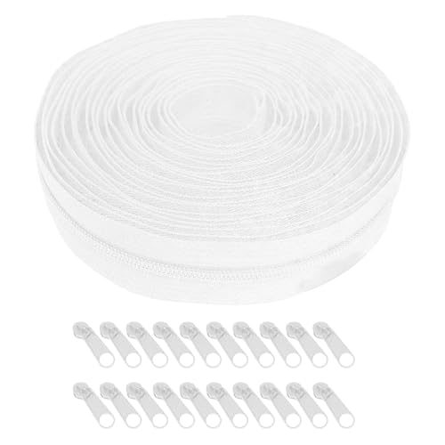Reißverschlüsse zum Nähen, 11 -Yard -Nylon -Spulen -Reißverschlussklebeband mit Ersatz 20 -Punkte -Schiebereglern für DIY -Schneiderei, Handwerk, Taschenherstellung, Kleidungsstätte, Home Textile Reißverschlüsse zum Nähen, 11 -Yard -Nylon -Spulen -Reißverschlussklebeband mit Ersatz 20 -Punkte -Schiebereglern für DIY -Schneiderei, Handwerk, Taschenherstellung, Kleidungsstätte, Home Textile von Csafyrt