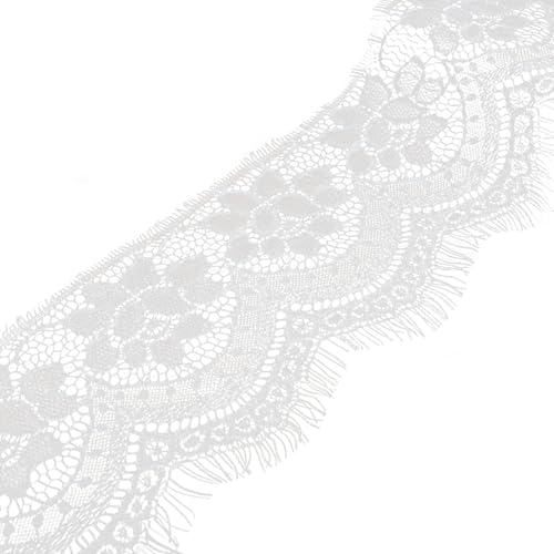 Spitzenverkleidung 108x5 Zoll Cuttable Blume Sticked Spitzenband DIY Friendly Decorative Trimming für Hochzeitskleidung, Bettblatt, Tischtuch, Curtian Spitzenverkleidung 108x5 Zoll Cuttable Blume Sticked Spitzenband DIY Friendly Decorative Trimming für Hochzeitskleidung, Bettblatt, Tischtuch, Curtian von Csafyrt
