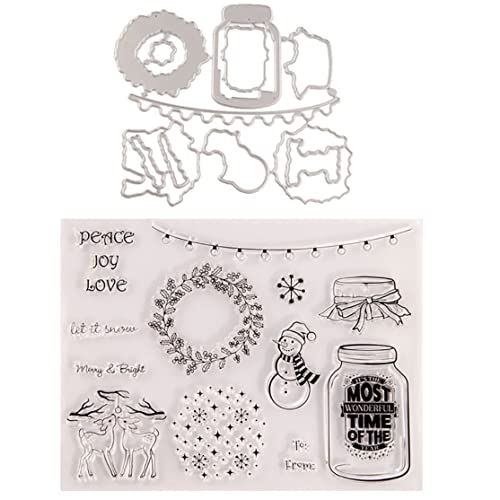 Weihnachten Thema Clear Stempelblatt Druckpraxis Präge Stamper für DIY -Papierhandwerkskarten zum Dekorieren und Scrapbooking von Csafyrt