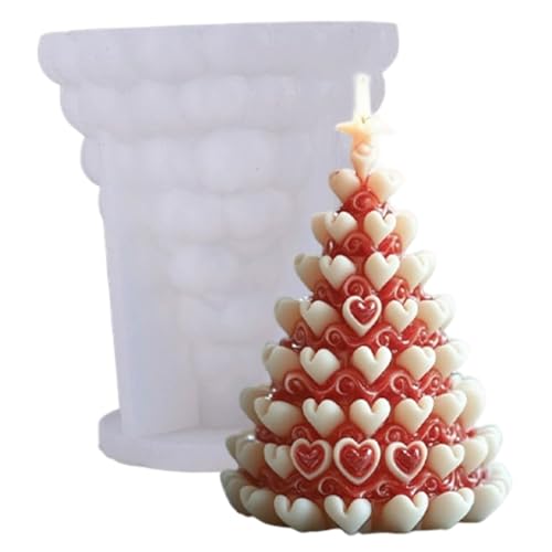Weihnachtsbaum Silikonform 3d Herzbaum Silikon Epoxidharzform für Epoxidharz -Geisel DIY Aromatherapie Kerzen Wachs Stil11 von Csafyrt