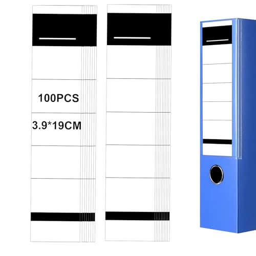 100 Stück Ordner Etiketten Selbstklebend, 3,9x19 cm Ordnerrücken Selbstklebend, Rückenschilder Ordner, ordnerrücken selbstklebend schmal für Schulen, Büros, Archive, Labore 100 Stück Ordner Etiketten Selbstklebend, 3,9x19 cm Ordnerrücken Selbstklebend, Rückenschilder Ordner, ordnerrücken selbstklebend schmal für Schulen, Büros, Archive, Labore von Csirnto