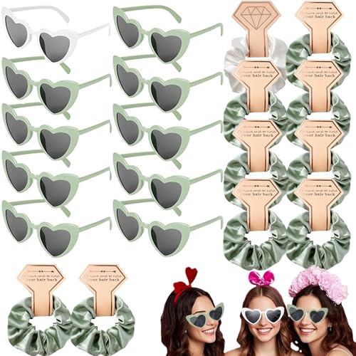 20 Stück JGA Brille &Team Braut Haargummi, Bride Party Herz Sonnenbrille, JGA Accessoires Frauen mit 10 Sonnenbrille Herz + 10 Bride Haargummi, Jga Deko für Junggesellinnenabschied, Party, Hochzeit 20 Stück JGA Brille &Team Braut Haargummi, Bride Party Herz Sonnenbrille, JGA Accessoires Frauen mit 10 Sonnenbrille Herz + 10 Bride Haargummi, Jga Deko für Junggesellinnenabschied, Party, Hochzeit von Csirnto