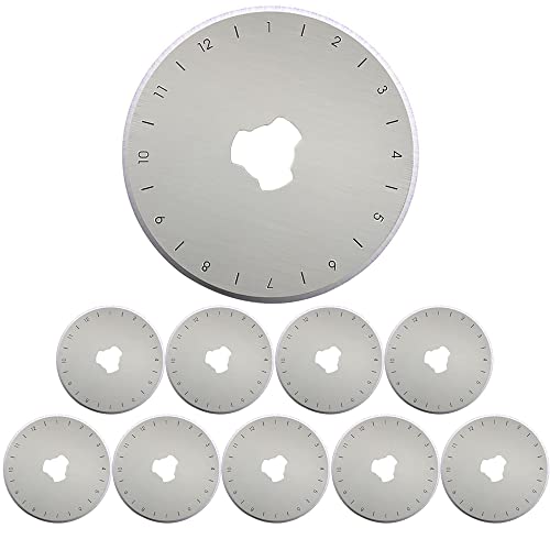 Csirnto Klinge Rollschneider 45mm 10 Stück Rollschneider Stoff Rotary Cutter Blades Rollenschneider Ersatzklingen Rollmesser Rundmesser Rollschneider Ersatzklingen 45mm Klingenstahl Csirnto Klinge Rollschneider 45mm 10 Stück Rollschneider Stoff Rotary Cutter Blades Rollenschneider Ersatzklingen Rollmesser Rundmesser Rollschneider Ersatzklingen 45mm Klingenstahl von Csirnto