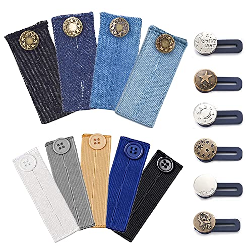 Csirnto Knopfverlängerung für Hosen 15 Stück Hosenbunderweiterung Jeans Knopf Erweiterung Bunderweiterung Verstellbar Elastische Knöpfe Taillenverlängerung für Damen Schwangere Jeanshosen Csirnto Knopfverlängerung für Hosen 15 Stück Hosenbunderweiterung Jeans Knopf Erweiterung Bunderweiterung Verstellbar Elastische Knöpfe Taillenverlängerung für Damen Schwangere Jeanshosen von Csirnto