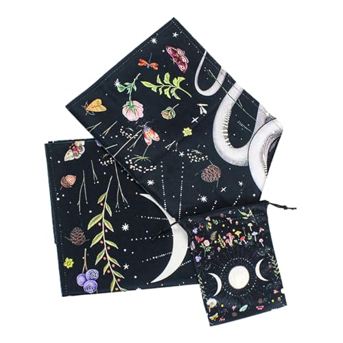Csnbfiop Mondphasen Astrologie Tischdecke Mit Kordelzug Tarot Wahrsagungs Tischdecke Altäre Tuch Wahrsagungs Zubehör von Csnbfiop