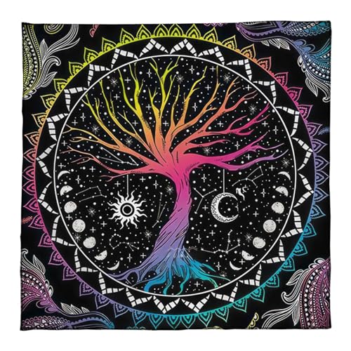 Csnbfiop Quadratisches Flanell Tarot Tuch Brettspiel Pad Astrologische Orakel Pad Tischdecke Kartenmatte Wahrsagerei Tischdecke von Csnbfiop