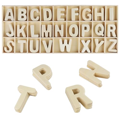 Großbuchstaben A-Z, 130 Stück HolzBuchstaben Set, Holzbuchstaben Klein, Buchstaben Holz, Buchstaben zum Basteln fur DIY Party Heim Dekoration Displays Großbuchstaben A-Z, 130 Stück HolzBuchstaben Set, Holzbuchstaben Klein, Buchstaben Holz, Buchstaben zum Basteln fur DIY Party Heim Dekoration Displays von Csuntikulo