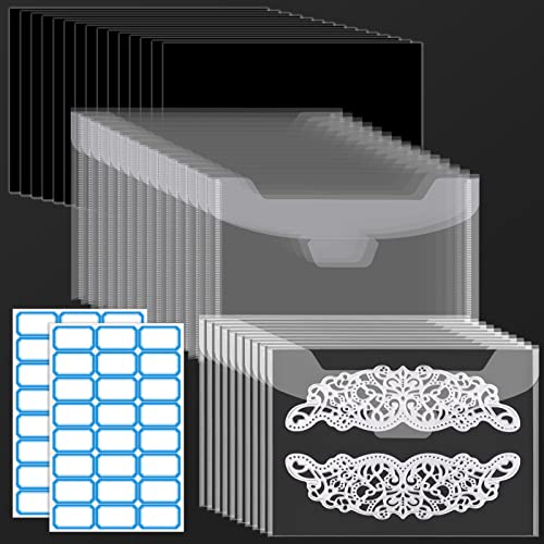 Csyidio 52 Stück transparente Aufbewahrungstasche für Stempel und Stanzformen mit Gummi-Magnetblättern, Stanzformen, Schablonen-Organizer für Kartenherstellung (0.5 mm Dicke) von Csyidio